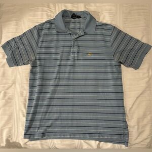 Brooks Brothers Blue Striped Short Sleeve Polo Shirt - Men’s Size Large